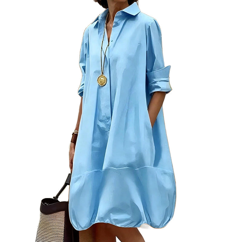 Mazarine - Robe femme boutonnée coupe ample