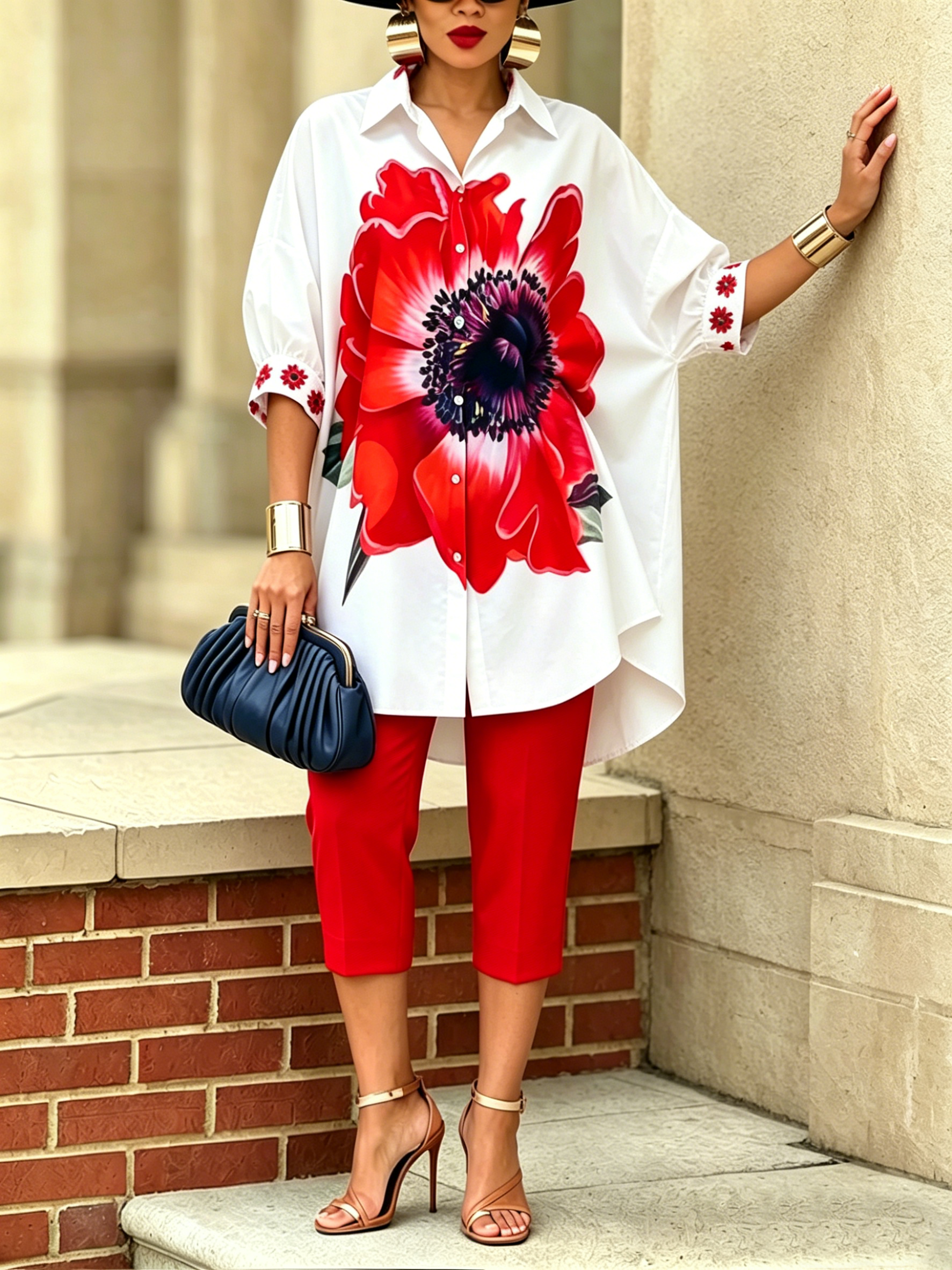 Jexira™ - Women's Floral Print Top with Loose Fit Pants