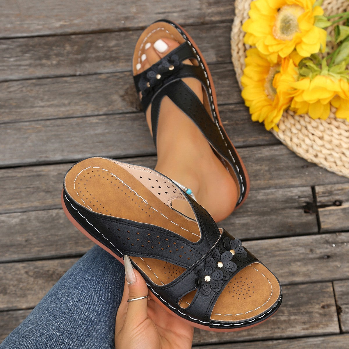 Norabel - Orthopedic Comfort Wedge Sandals - Stability, Lightness and Natural Posture