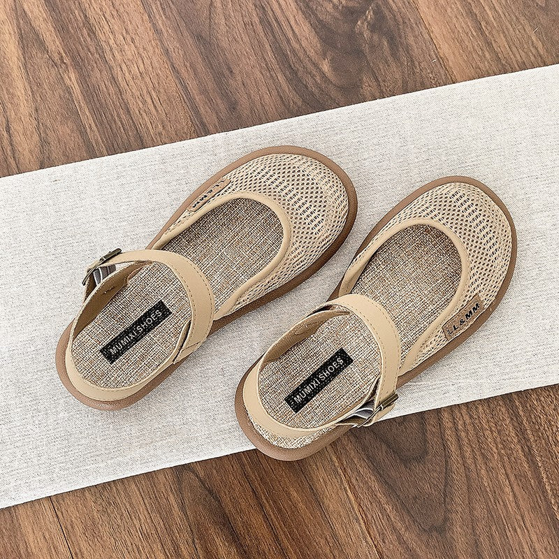 Norythra - Women's Breathable Closed-Toe Linen and Mesh Sandals
