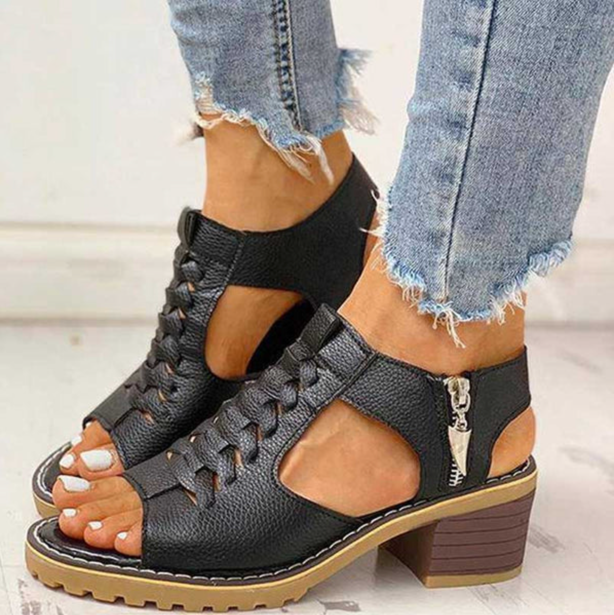 Gwenora - Women's Orthopedic Block Heel Sandals