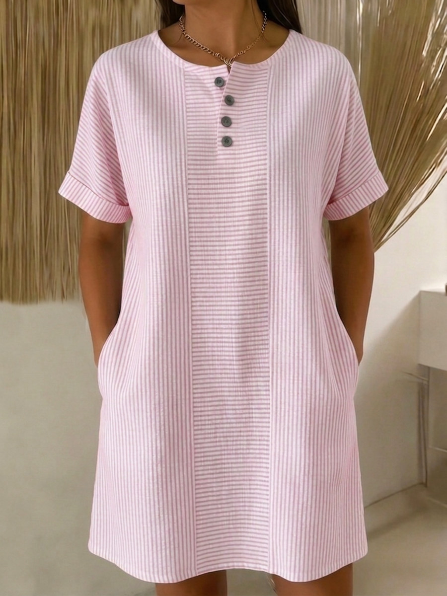 Nelyxa - Women's Flowy Breathable Casual Everyday Dress