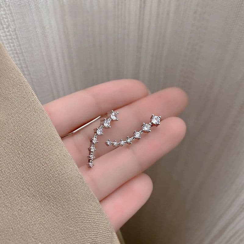 Océane - Seven sparkling star earrings