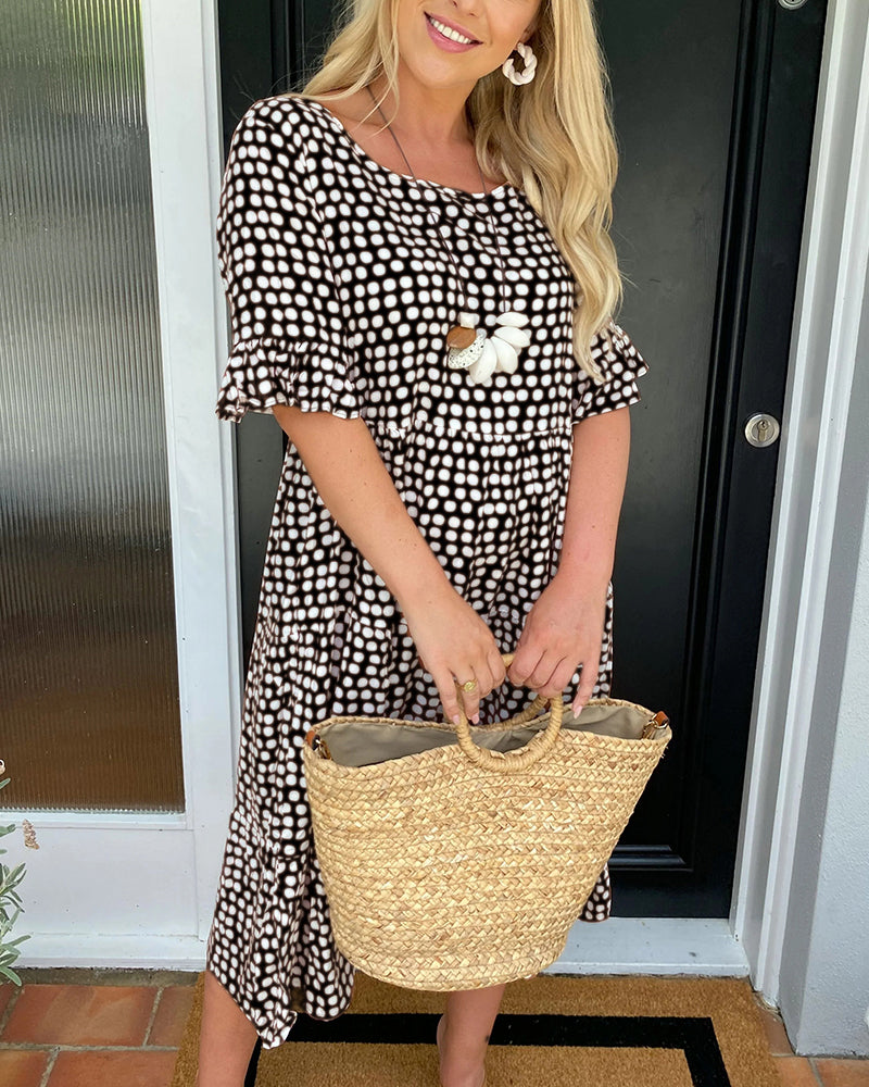 Thalassa - midi with round neck in polka dot print