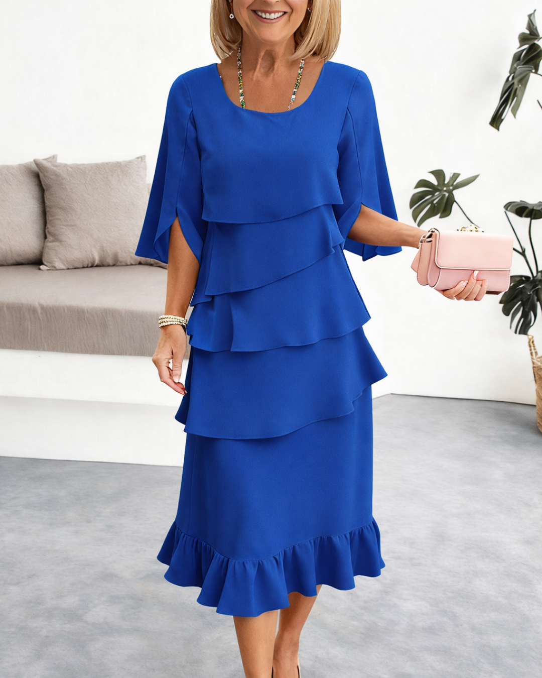Orivella - Elegant Ruffled Dress for Women