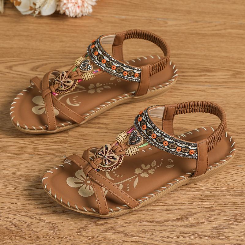Hovira - Comfortable Bohemian Flat Sandals Ibiza Chic Style