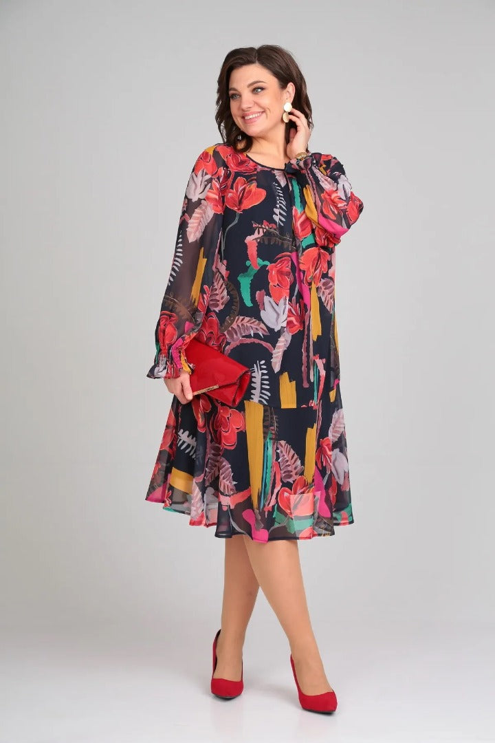 Florine - Elegant floral dress
