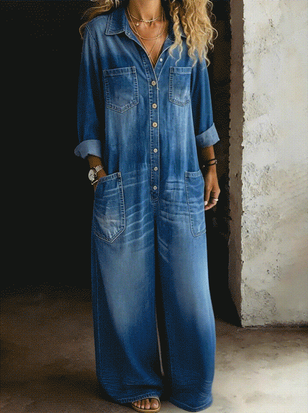 Kelyra - Women's Comfortable Fluid Casual Everyday Jumpsuit