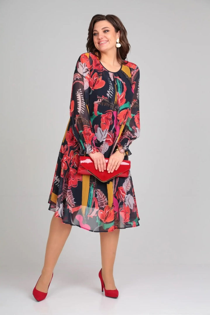 Florine - Elegant floral dress