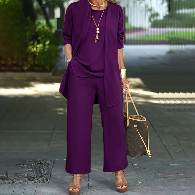 Quenora - Three-Piece Casual Suit with Clean Lines