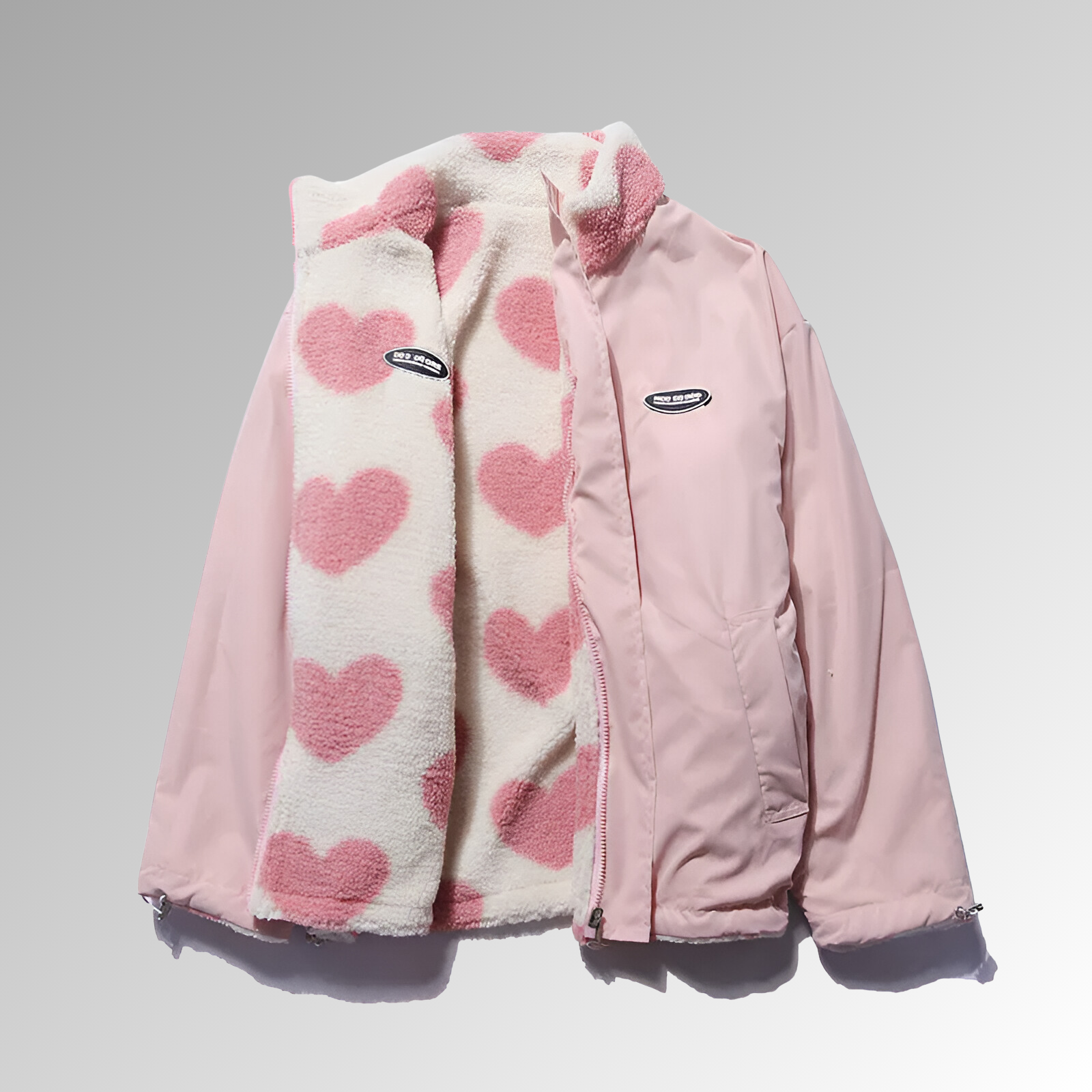 Anastasie - Cozy Winter Jacket with Heart Pattern