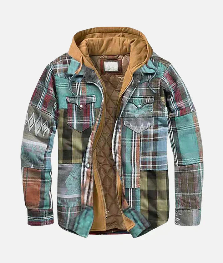 Alain – Plaid patchwork jacket