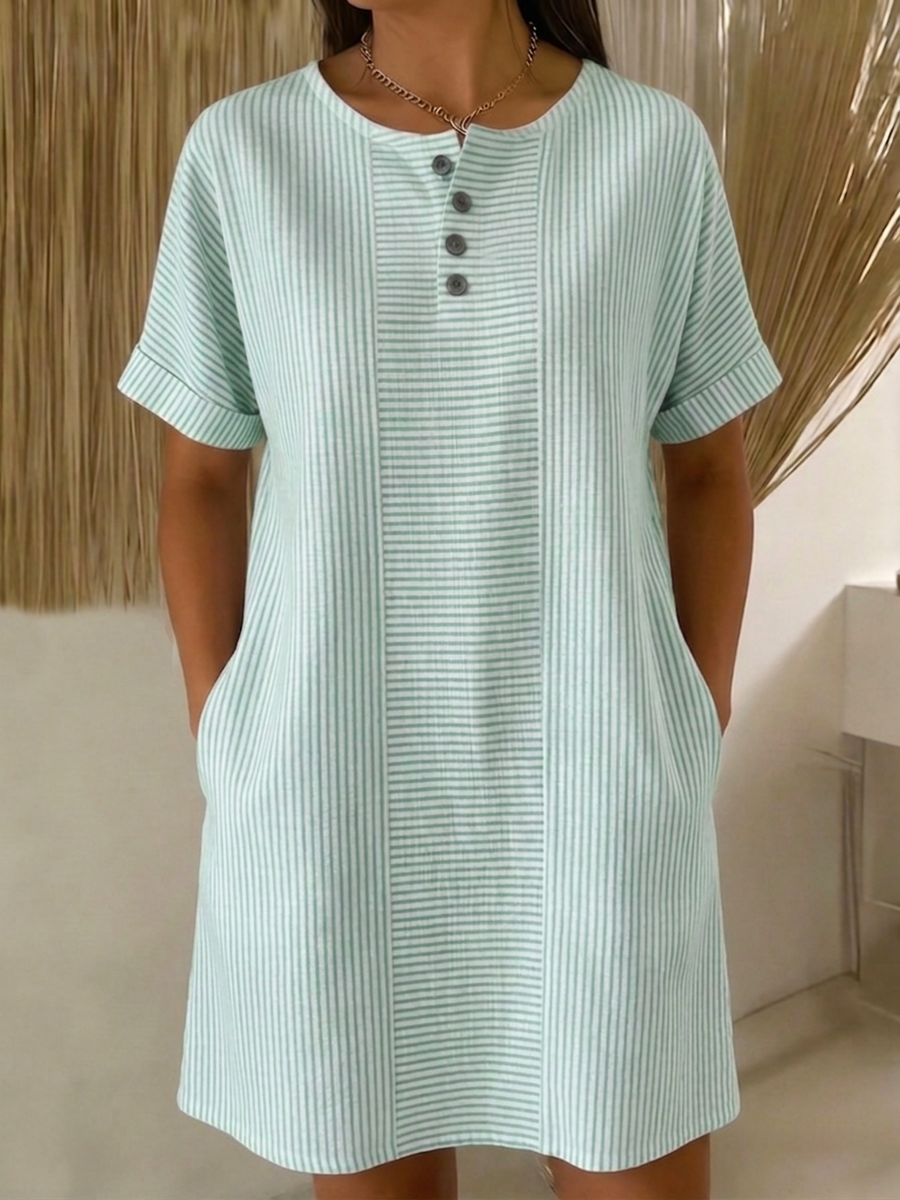Nelyxa - Women's Flowy Breathable Casual Everyday Dress