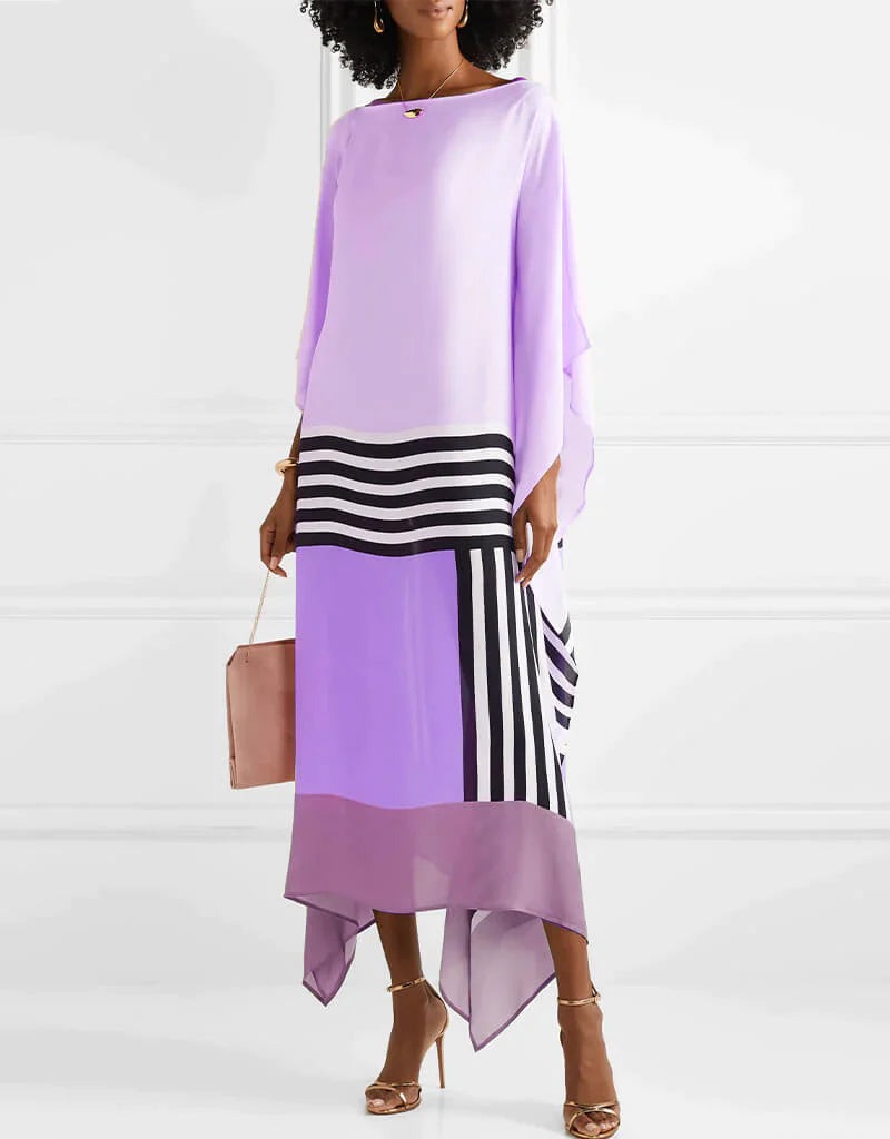 Rayna - Elegant Geometric Print Caftan 