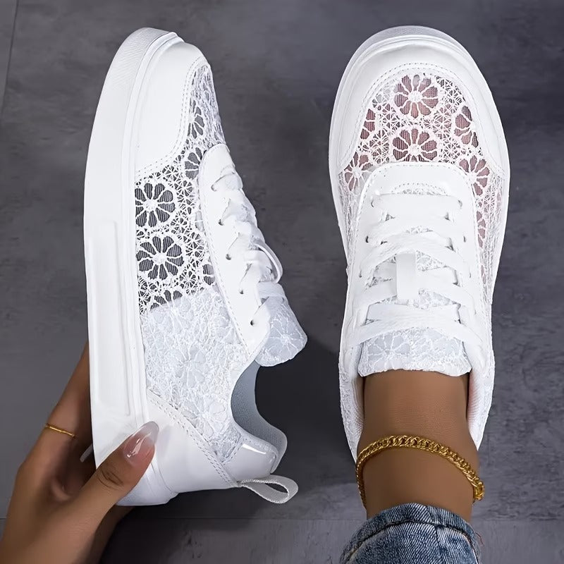 Jorexa - Women's Breathable Lace Casual Elegant Sneakers