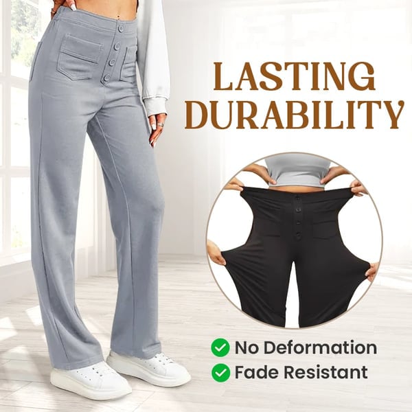 Nara - High Elasticity - High Waist Straight Leg Casual Pants