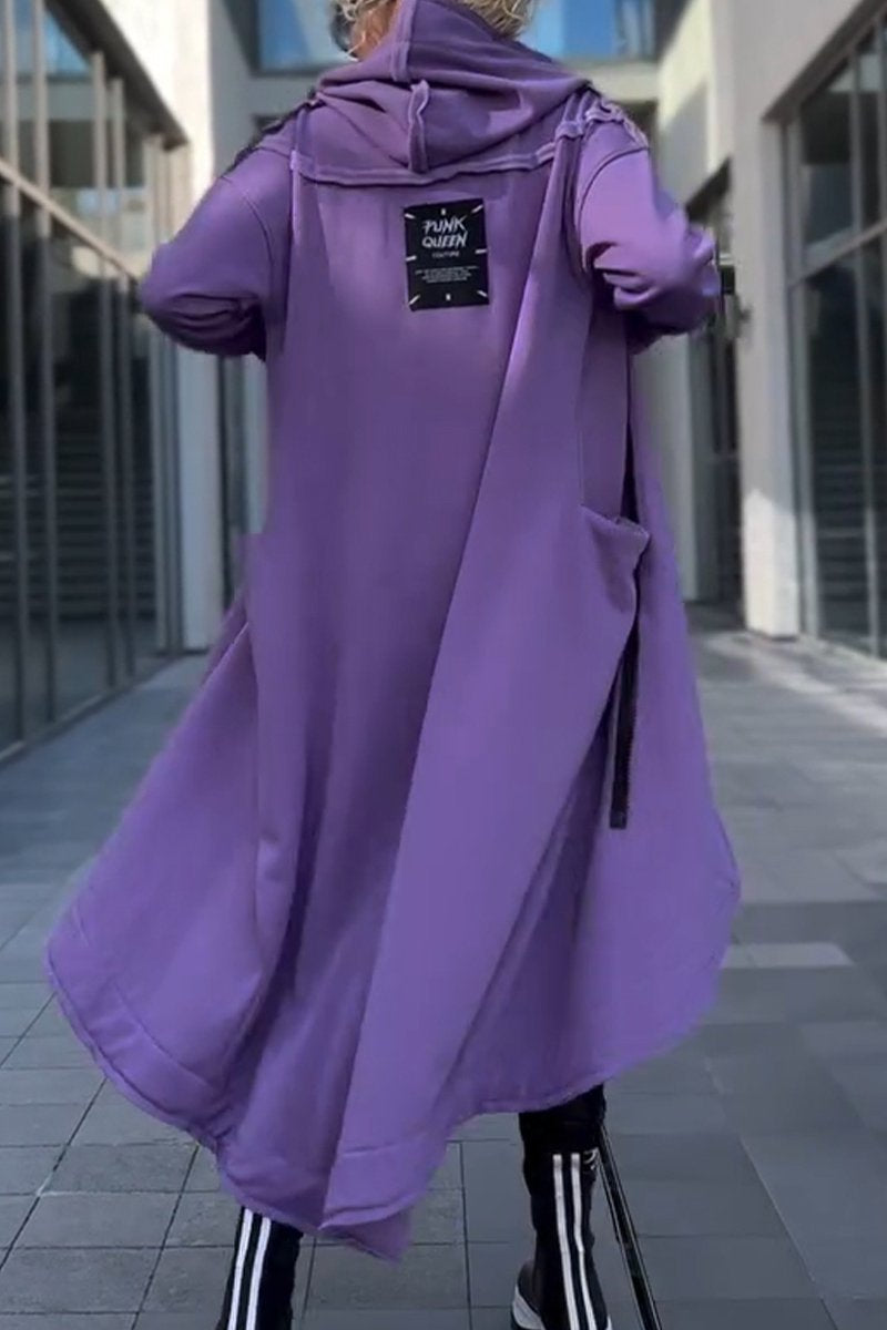 Sylvaya- Women's Hooded Sweater Dress with Long Sleeves