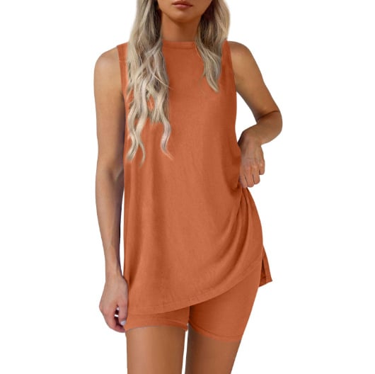 Lorevyn - Two-piece sleeveless women's set with biker shorts