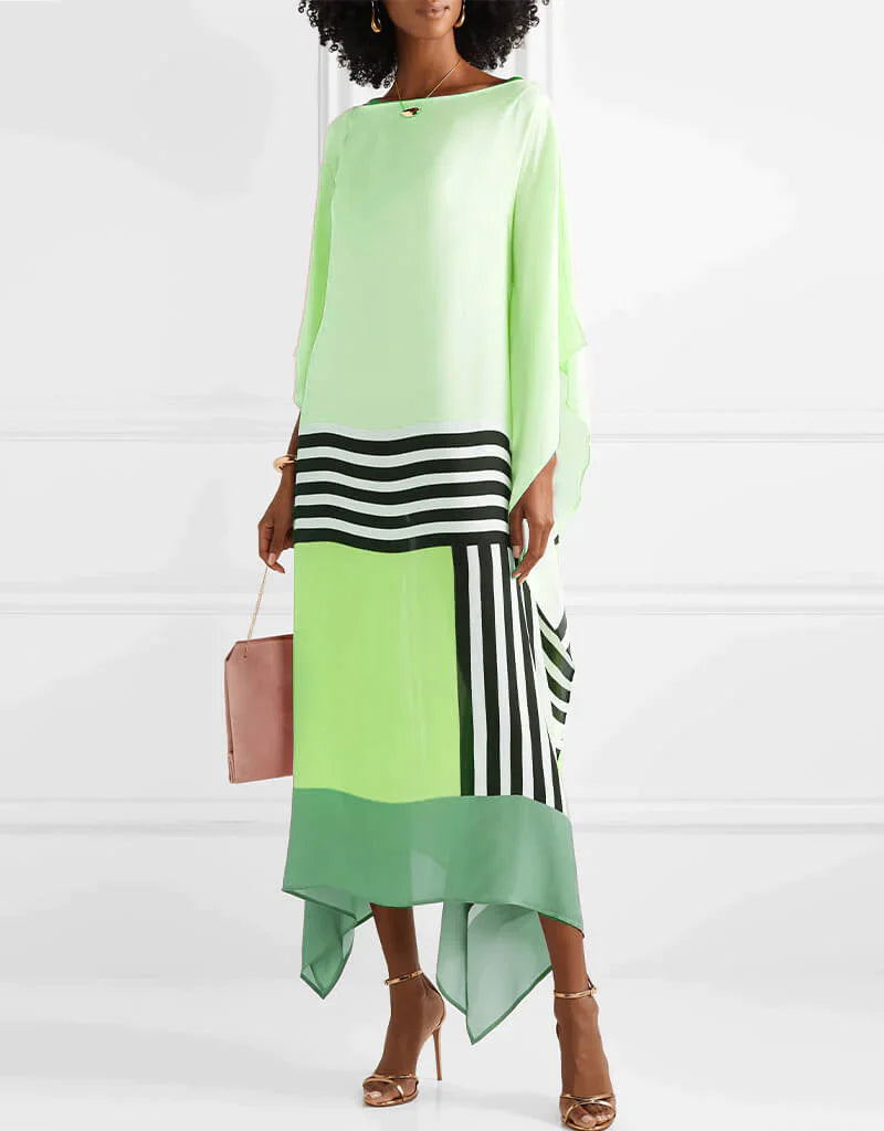 Rayna - Elegant Geometric Print Caftan 