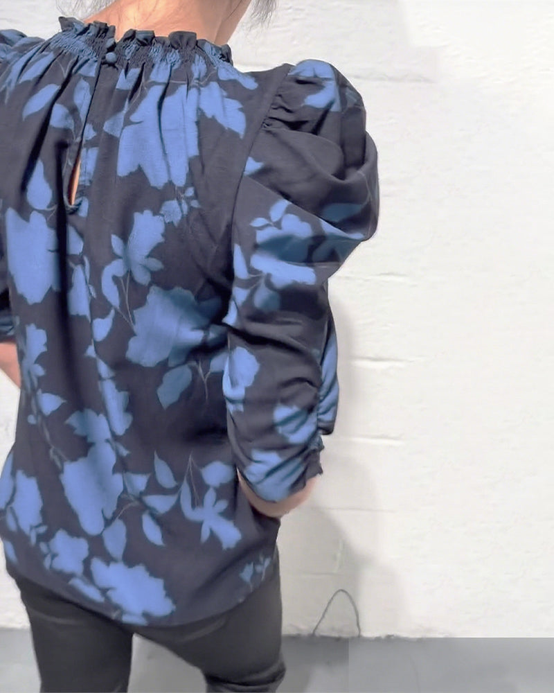 Bellamy - Puff Sleeve Blouse with Ruffles