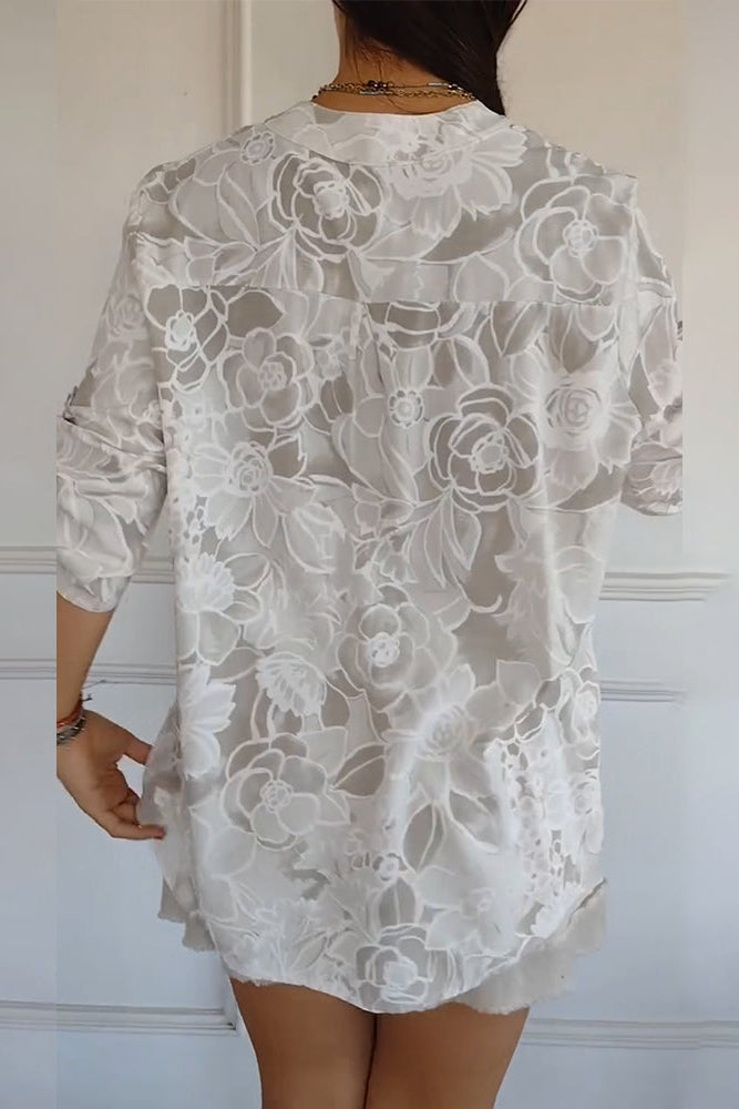 Wilhelmina - Chemisier femme en dentelle florale