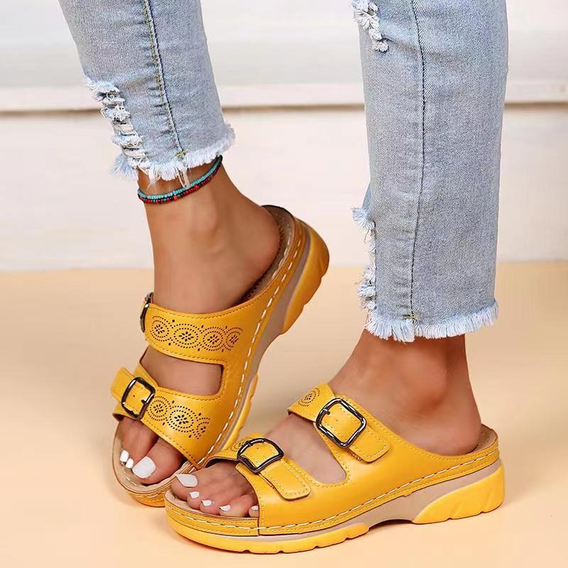Elarith - Comfortable Orthopedic Women's Sandals with Double Adjustable Strap