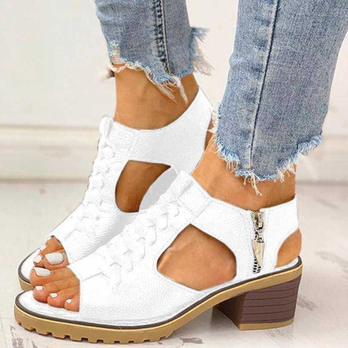 Gwenora - Women's Orthopedic Block Heel Sandals