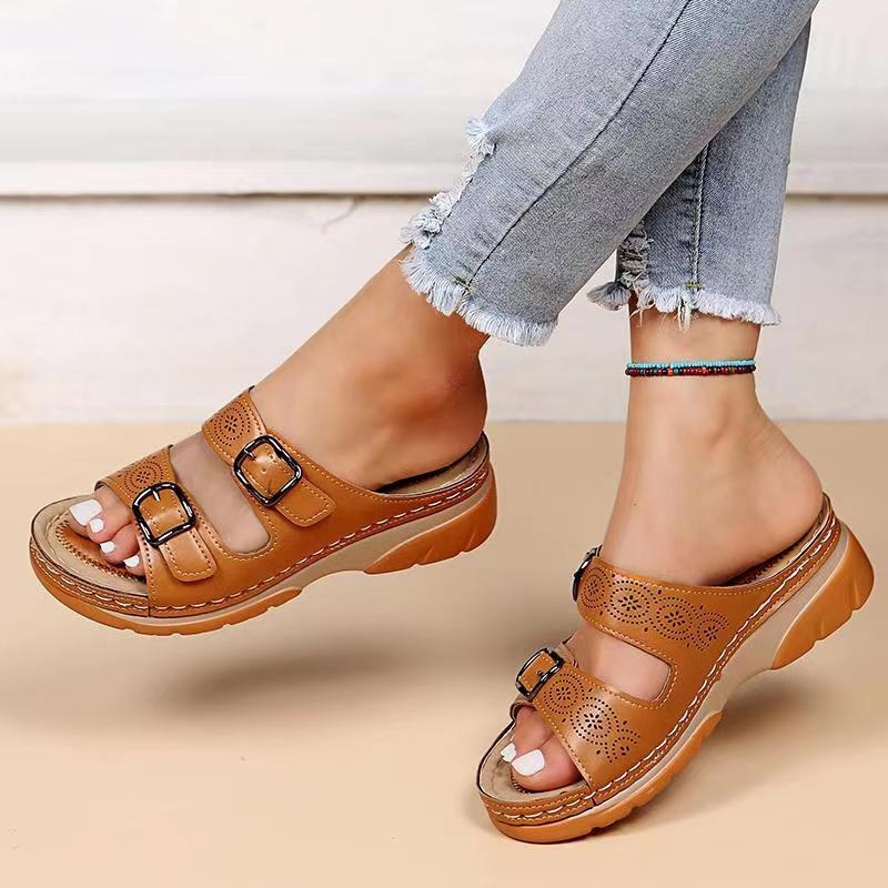 Elarith - Comfortable Orthopedic Women's Sandals with Double Adjustable Strap