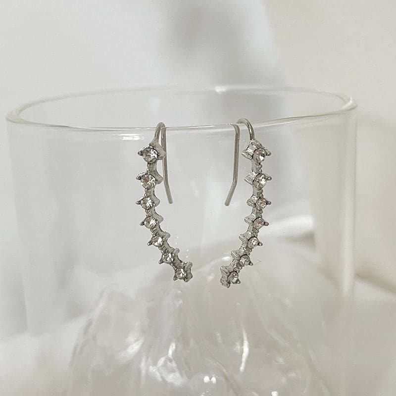 Océane - Seven sparkling star earrings