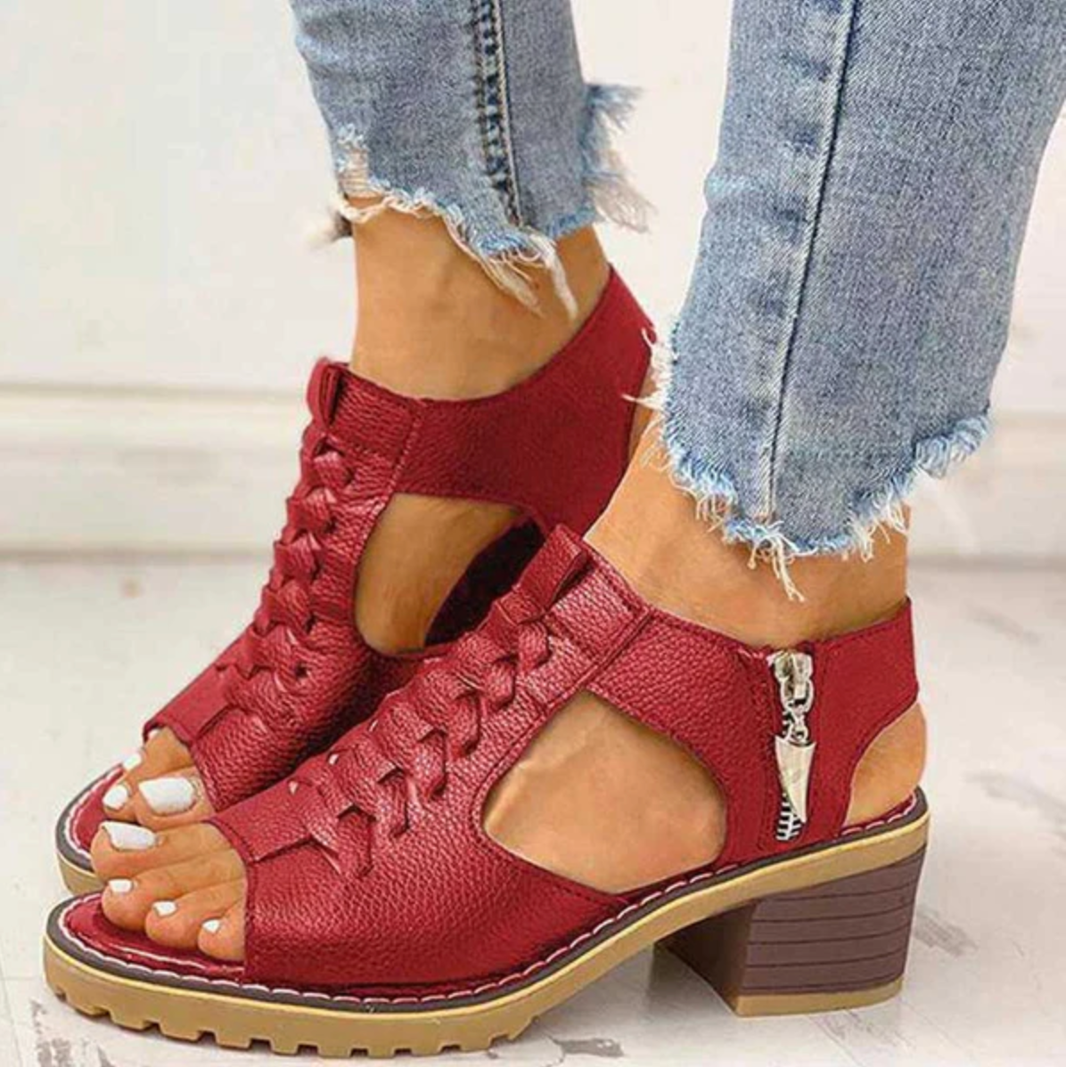 Gwenora - Women's Orthopedic Block Heel Sandals