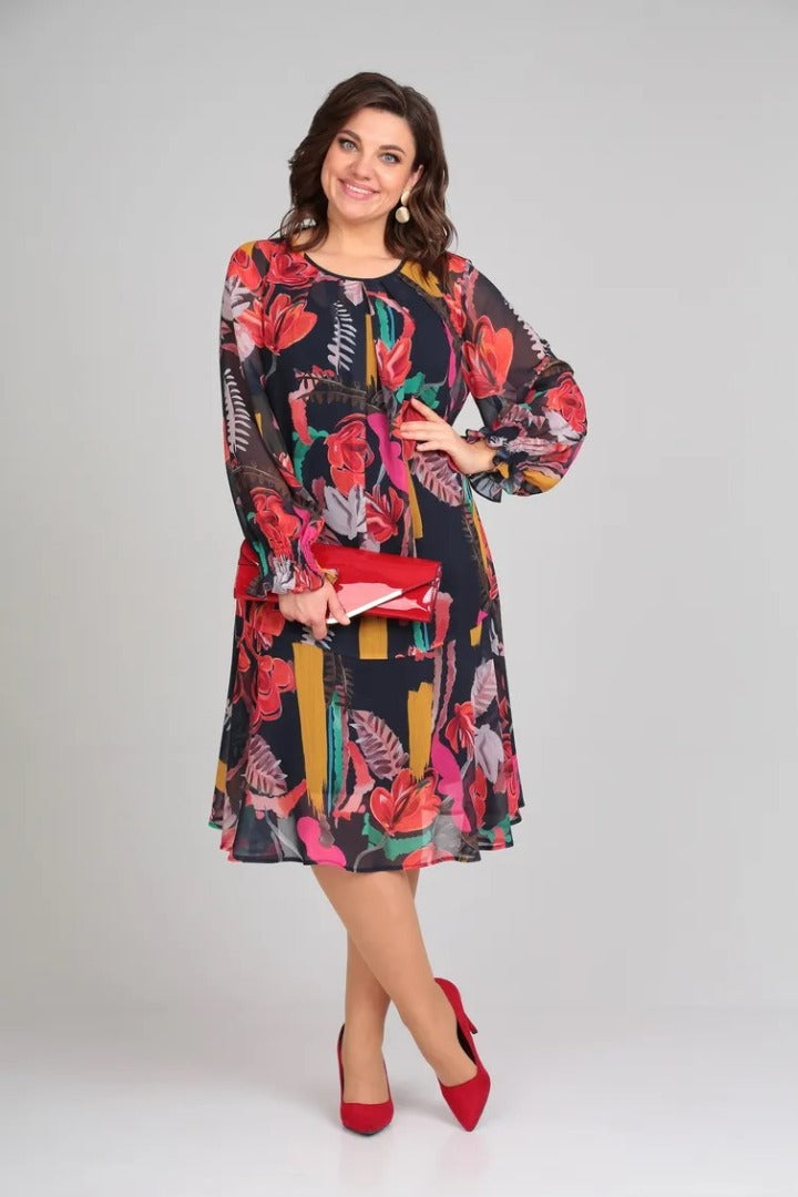 Florine - Elegant floral dress