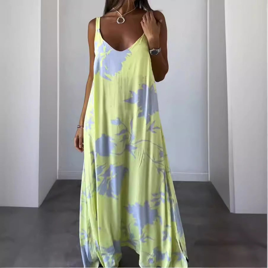 Celestia - Women's Sleeveless Floral Cotton Summer Dress