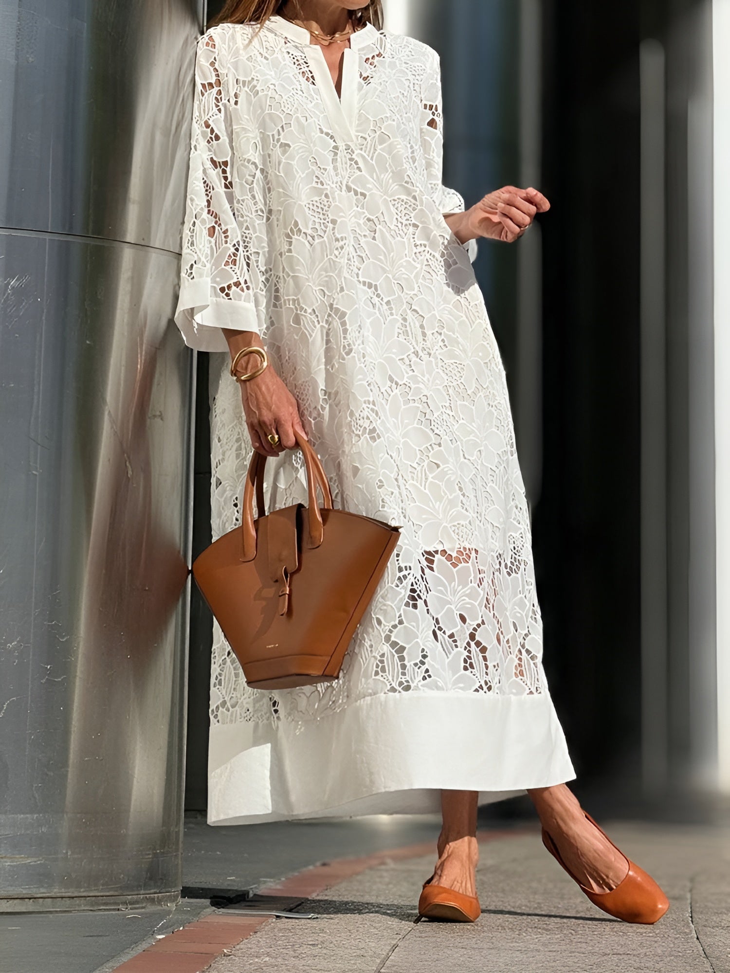 Liv - Women's Embroidered Lace Dress