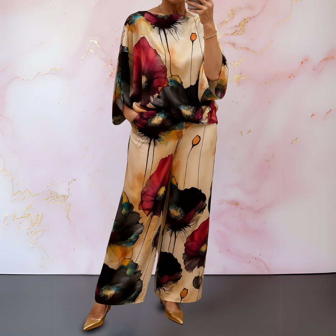 Ysella - Two-Piece Satin Set for Women with a Bold and Refined Style