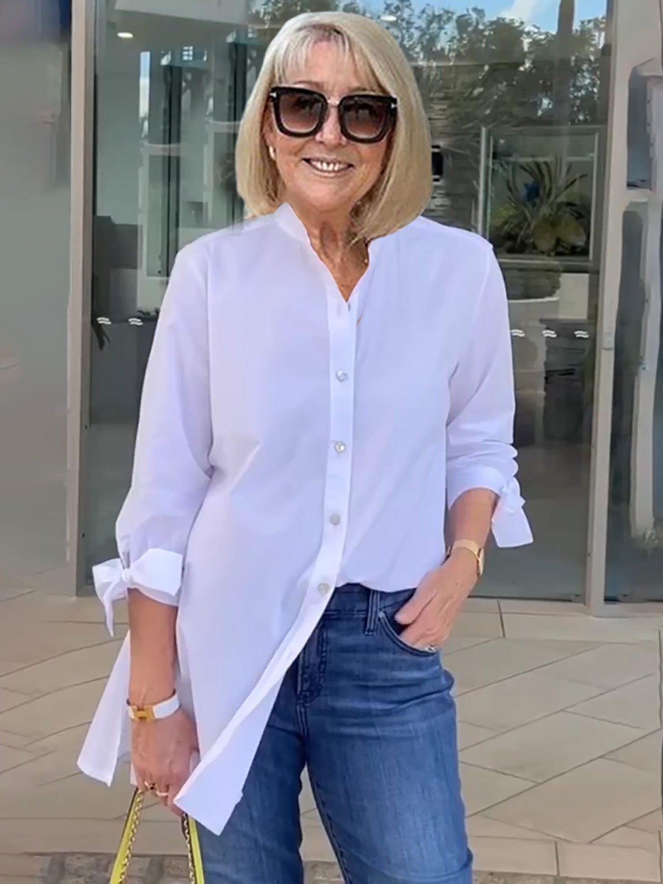 Liora - Long Button-Down Cotton Shirt Jacket (Today only: Buy 1, get 1 free!)