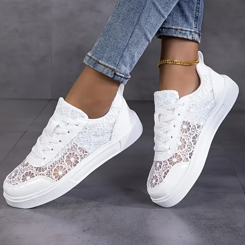 Jorexa - Women's Breathable Lace Casual Elegant Sneakers