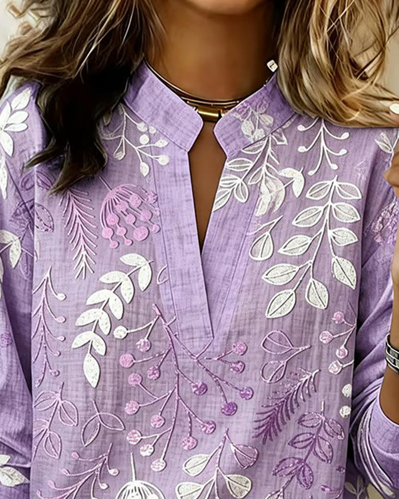 Pelyxa - Women's Floral Cotton Regular Fit Elegant Summer Blouse