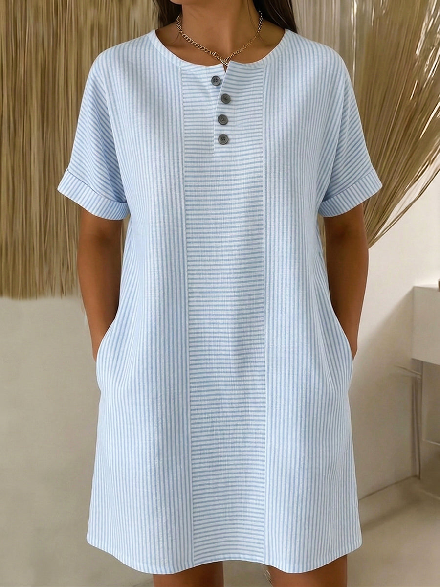 Nelyxa - Women's Flowy Breathable Casual Everyday Dress
