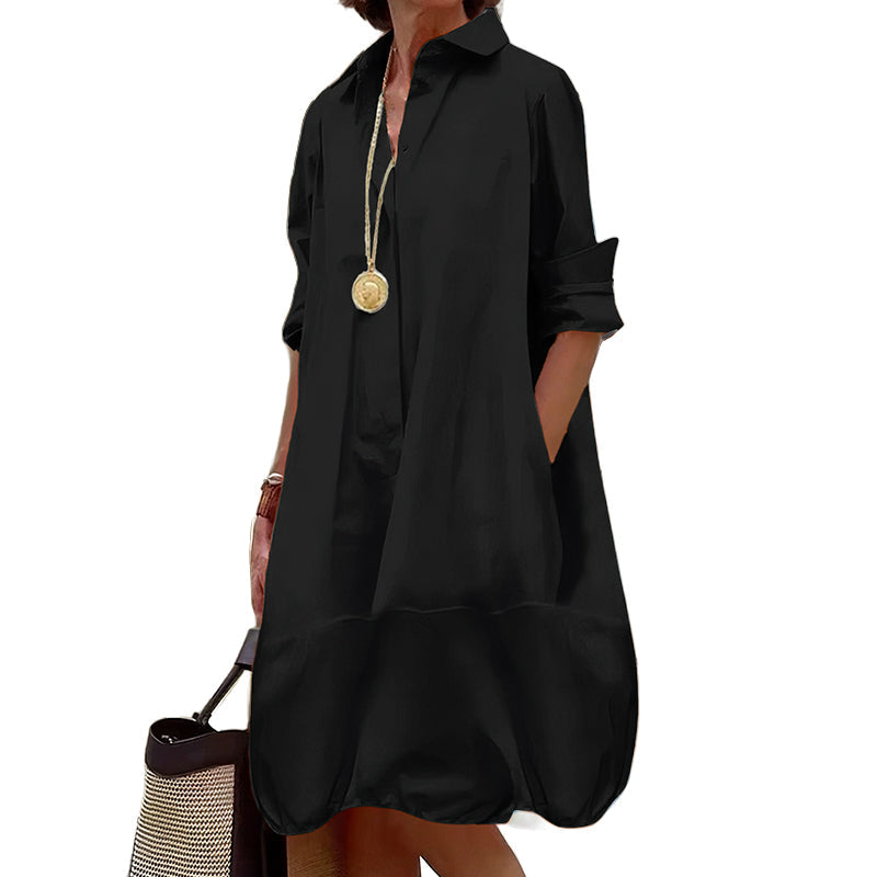Mazarine - Robe femme boutonnée coupe ample