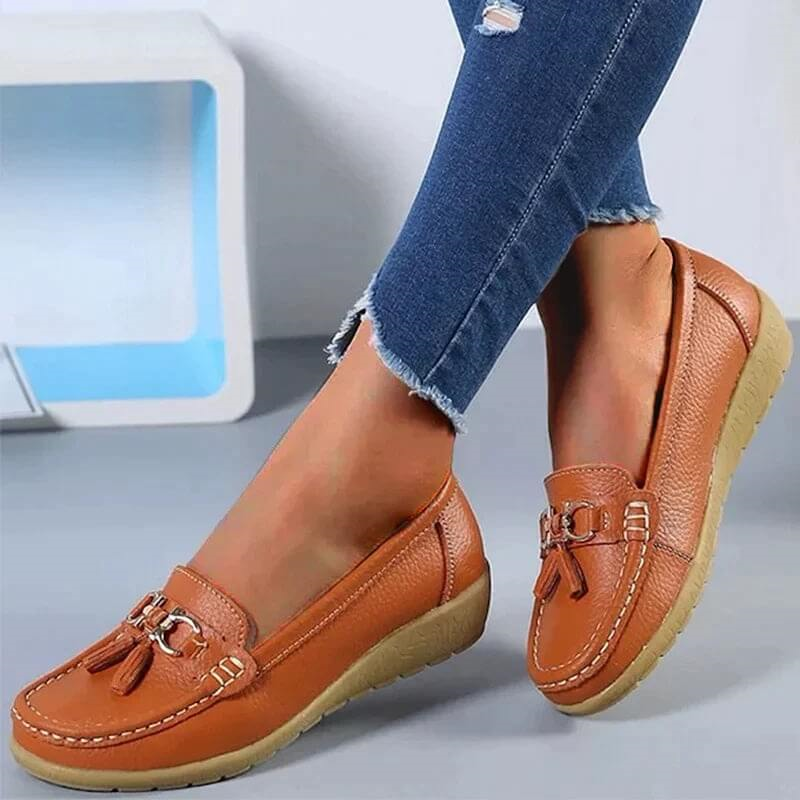 Heliora - Orthopedic Comfort Leather Moccasins - Natural Elegance in Every Step
