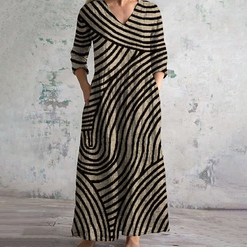 Arianna - Elegant and practical striped dress 