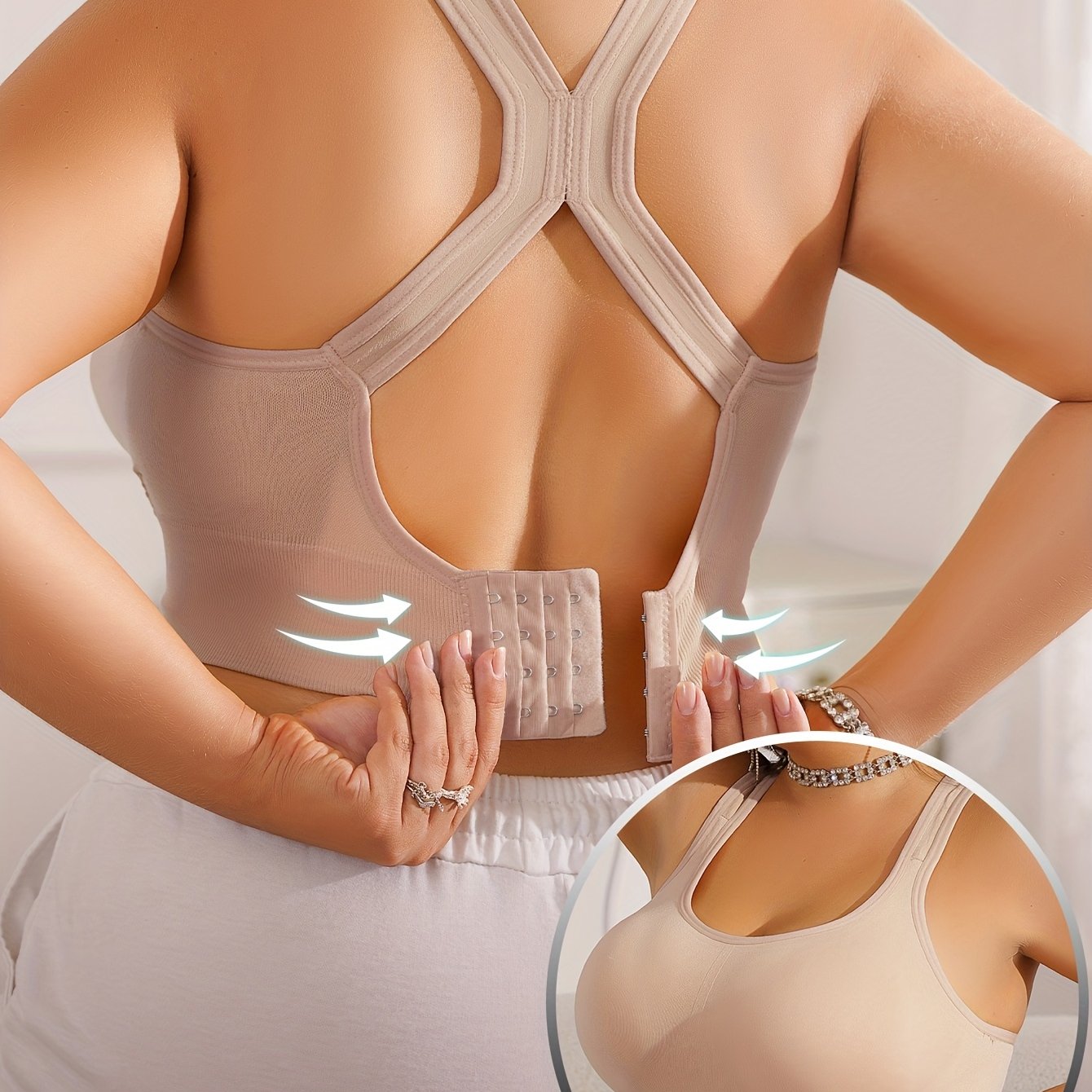 Vittoria - Plus Size Sports Bra with Removable Pads and Adjustable Straps