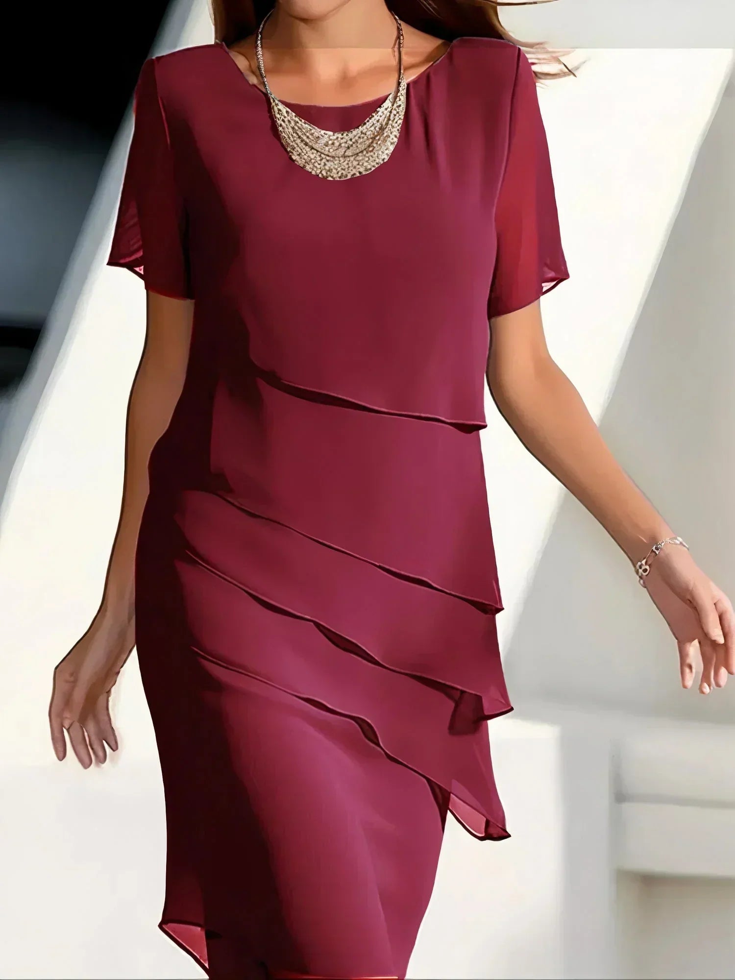 Quitterie - Robe Élégante avec Couverture du Ventre