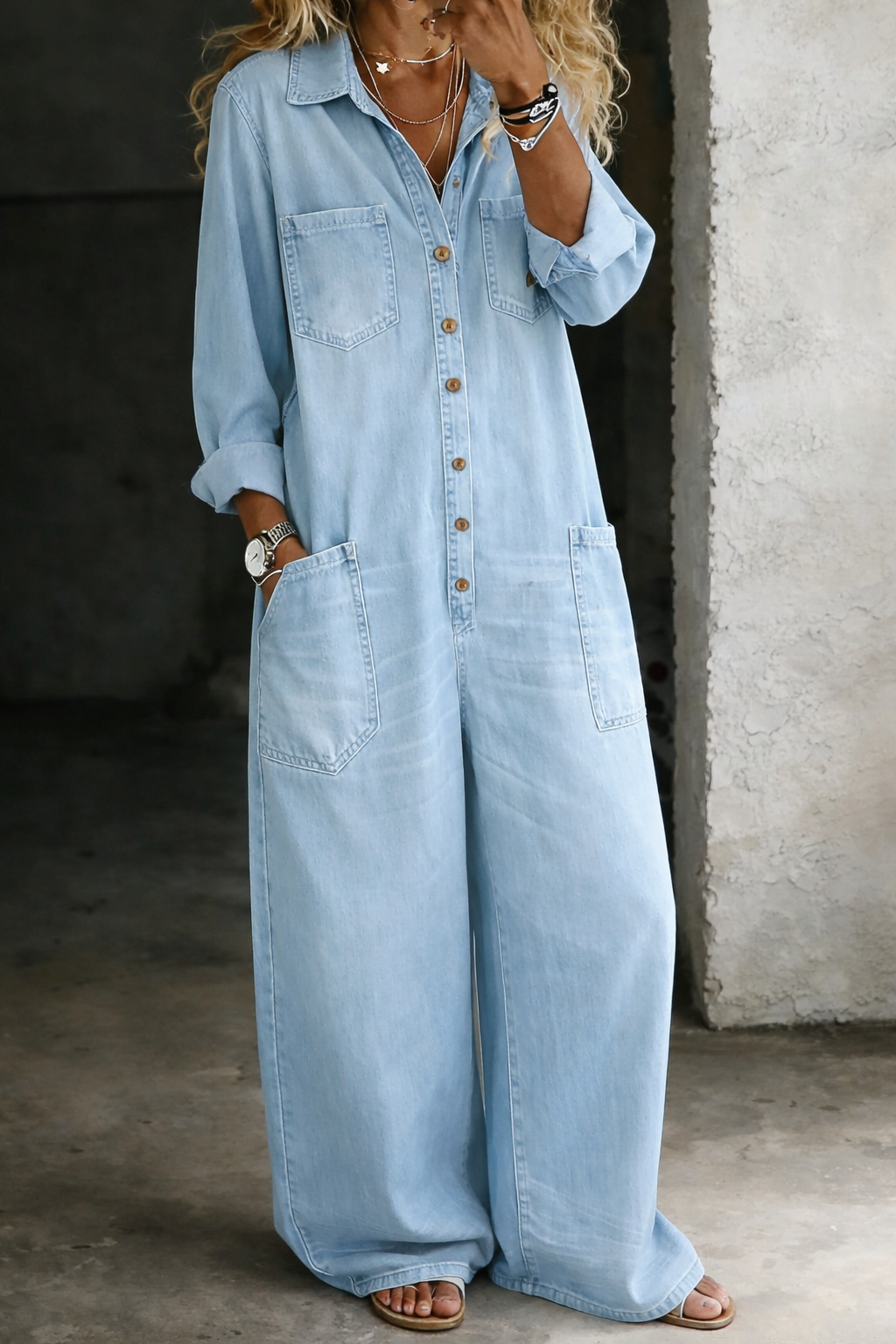 Kelyra - Women's Comfortable Fluid Casual Everyday Jumpsuit