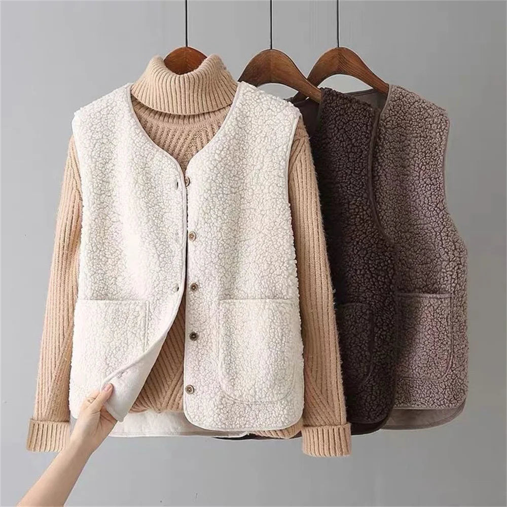Avriel - Women's Sleeveless Lambswool Coat