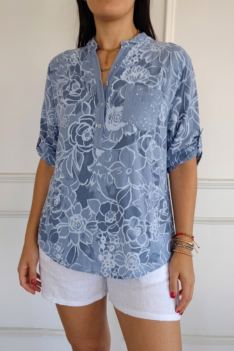 Wilhelmina - Chemisier femme en dentelle florale