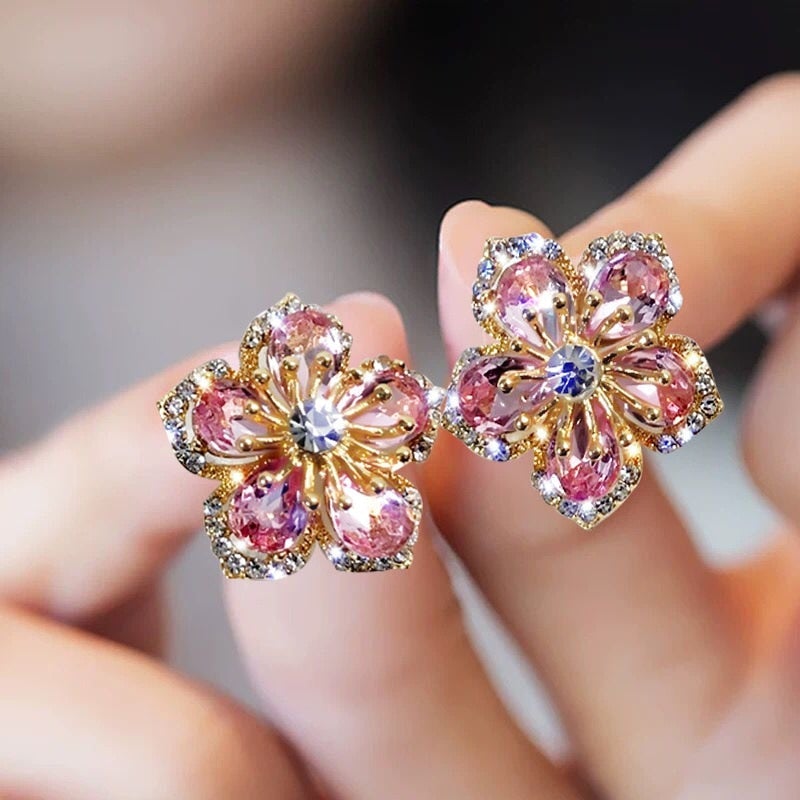 Multicolor Zirconia Earrings in Silver 
