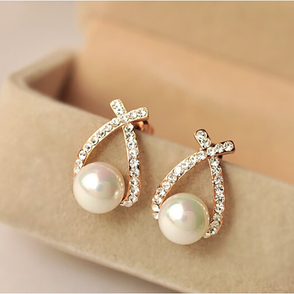 Pearl and Sequin Earrings 