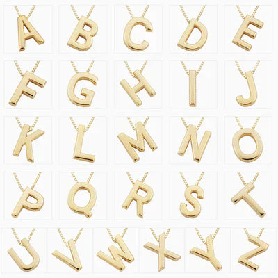 Necklace with initials of love letters