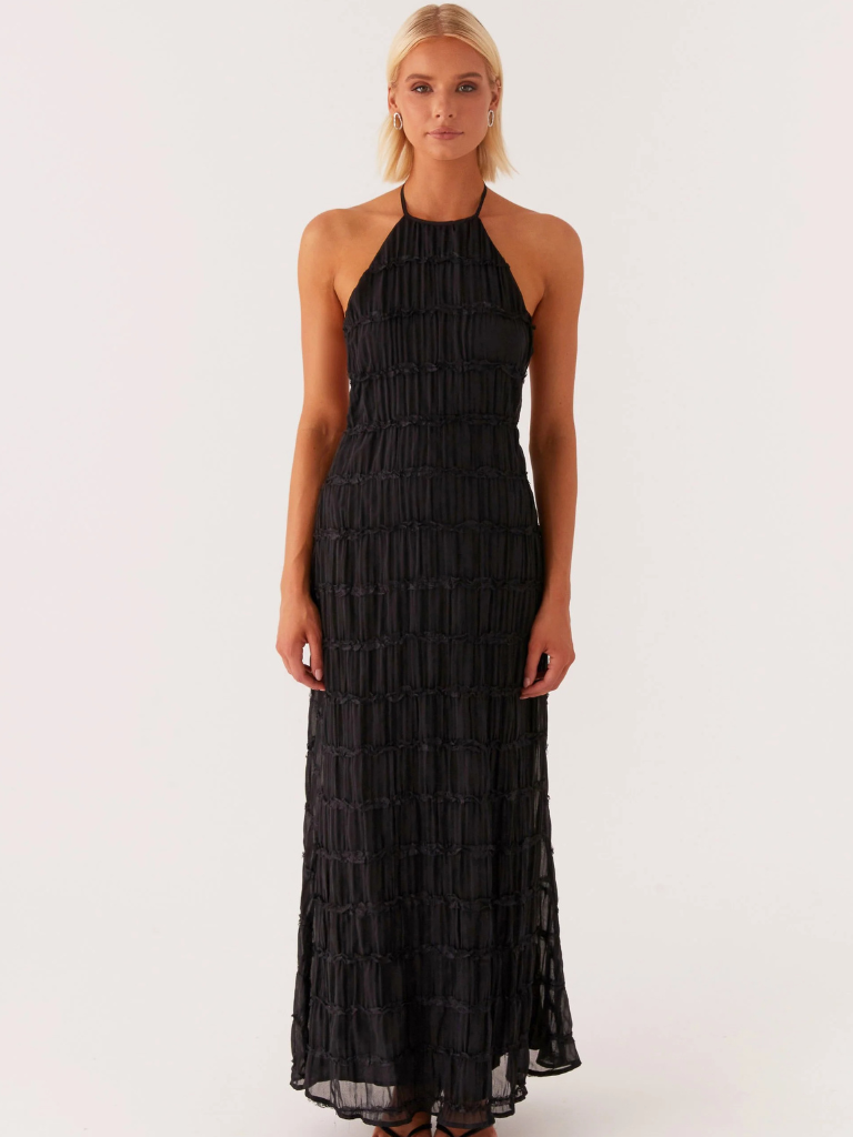 Olga - Long Halter Neck Dress 